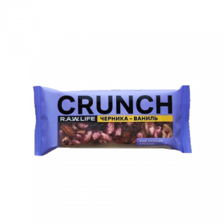 R.A.W.LIife Crunch батончик черника ваниль 30г
