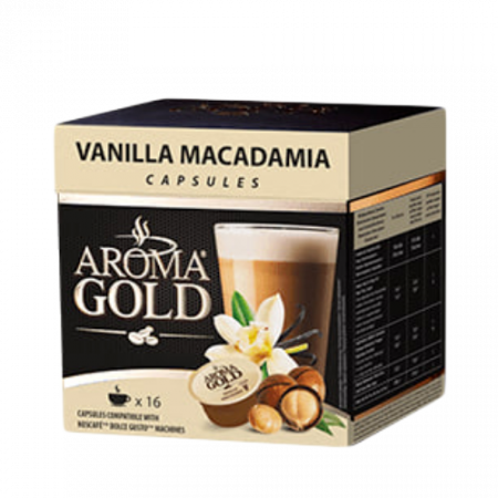 Aroma Gold Vanilla Macadamia պարկուճային սուրճ 16հատ