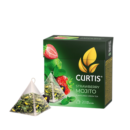 Curtis Strawberry Mojito կանաչ թեյ բրգաձև ծրարիկով
