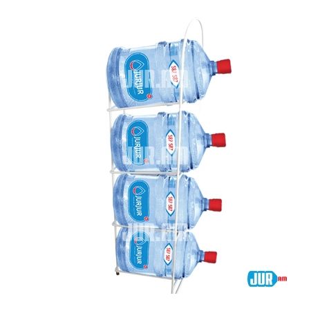 Water bottle metal rack four tier