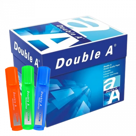 Double A A4 թուղթ 5տուփ + Մարկերների հավաքածու