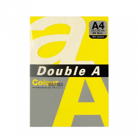Թուղթ A4 Դեղին Double A - Գունավոր Թուղթ Ա4