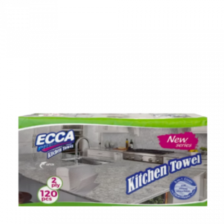 Ecca Premium Deluxe 2ply paper towel 120pcs