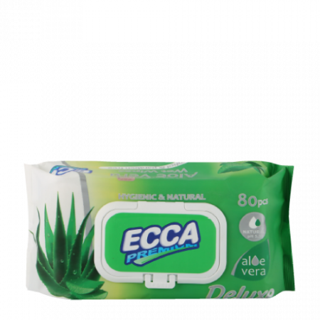 Ecca Deluxe Aloe Vera влажные салфетки 80 шт