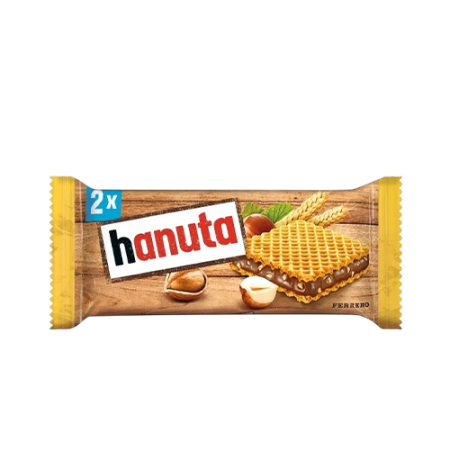 Hanuta վաֆլի շոկոլադե միջուկով և պնդուկով 44գ
