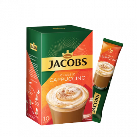  Jacobs Classic Cappuccino растворимый кофе 10шт