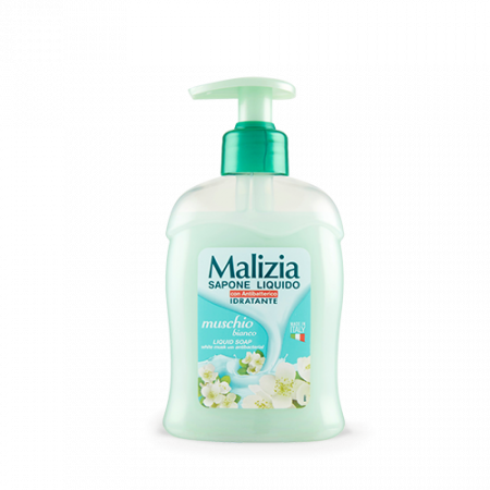 Malizia հեղուկ օճառ Սպիտակ Մուշկ Հակաբակտերիալ 300մլ