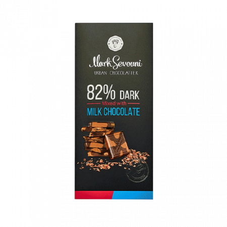 Mark Sevouni dark and milk chocolate bar 82%
