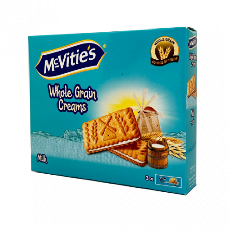 McVities Whole Grain Creams бисквит с молочным кремом 300г