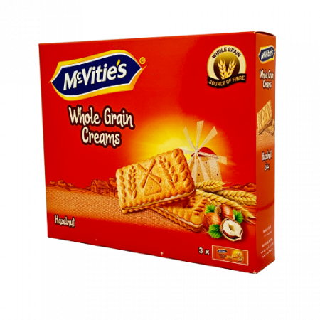 McVities Whole Grain Creams бисквит с  кремом лесного ореха 300г