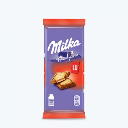 Milka Lu шоколадная плитка с крекером 87г