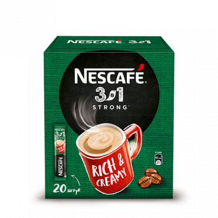 Растворимый Кофе Nescafe 3 в 1 Strong - Нескафе 3 в 1 Крепкий
