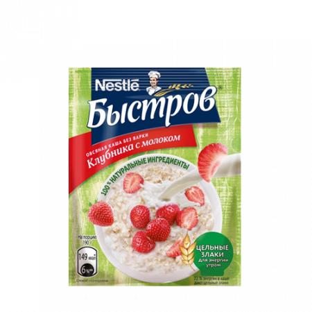 Bistrov oat porridge with strawberry and milk 40g