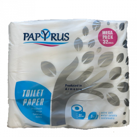 Soft Papyrus трехслойная туалетная бумага 32 шт