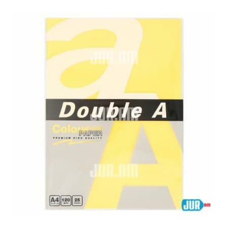 Թուղթ A4 Դեղին Double A - Գունավոր Թուղթ Ա4