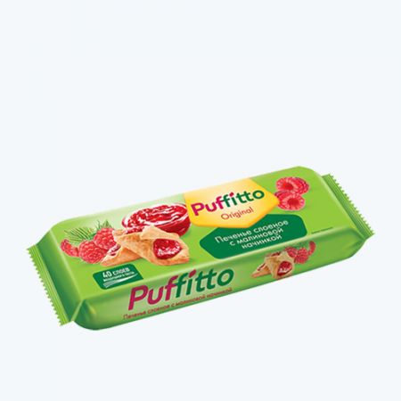 Яшкино Puffitto raspberry filling cookies 125g