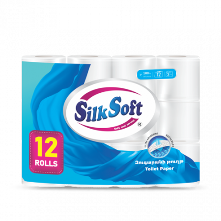 Silk Soft 3ply toilet paper 12 pcs