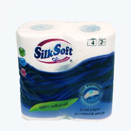 Silk Soft երկշերտ զուգարանի թուղթ 4 հատ