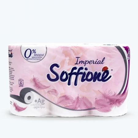 Soffione четерехслойная туалетная бумага 6 шт