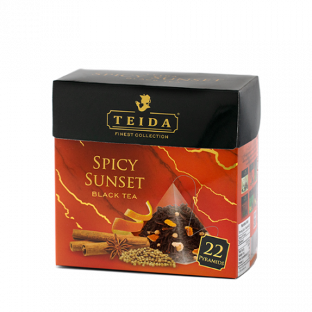 Teida Spicy Sunset black piramid tea bags