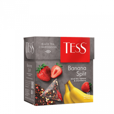 Tess Banana Split սև թեյ բրգաձև ծրարիկով