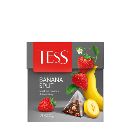 Tess Banana Split սև թեյ բրգաձև ծրարիկով