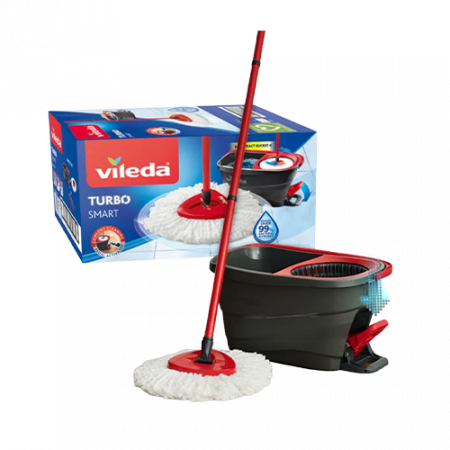 Vileda Turbo Smart Հավաքածու հատակմաքրիչ և քամող դույլ 