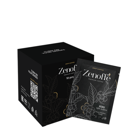Zenoffe Peru խոշոր աղացած սուրճ դրիպ փաթեթներով 10հատ

