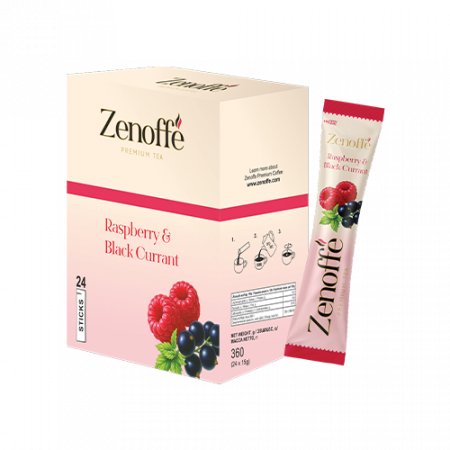 Zenoffe raspberry and black currant instant tea 24 pcs