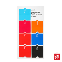 Miniso bookmark with days of the week