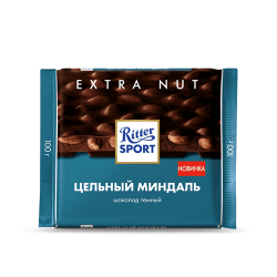 Ritter Sport dark chocolate bar with almonds 100g