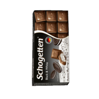 Schogetten Black & White թխվածքաբլիթով շոկոլադե սալիկ 100գ