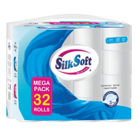 Silk Soft three-ply toilet paper 32 pcs