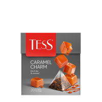  Tess Caramel Charm սև թեյ բրգաձև փաթեթներով