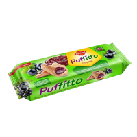 Яшкино Puffitto - печенье с начинкой черная смородина